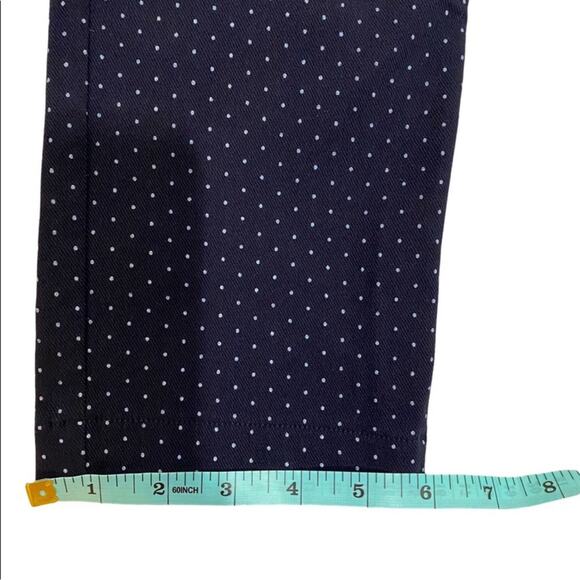 OVI Small Blue & White Polka Dots Straight Leg Skinny Pants - Picture 8 of 13